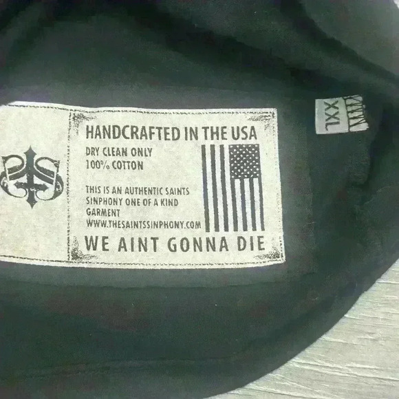 The Saints Sinphony S/S Shirt Womens 2X Studded Embellishment Cross Rock Biker - Picture 5 of 15